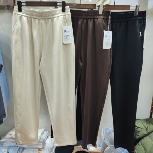 2502春新款女士萝卜裤松紧腰加肥加大码宽松显瘦哈伦裤200斤长裤