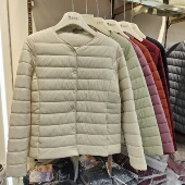 时尚 猫有范8826秋冬新款 轻薄羊毛服女士保暖内胆修身 外套校服神器