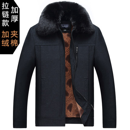 男装爸爸中老年人秋装外套50岁60加绒加厚70老人衣服爷爷男装冬装