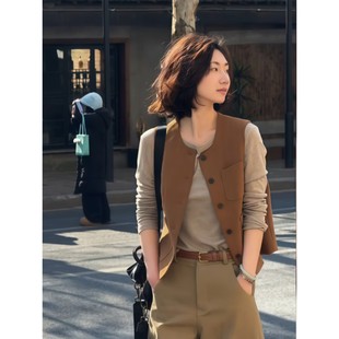女士西装马甲背心女2026早春新款高级感时髦洋气无袖坎肩外套上衣