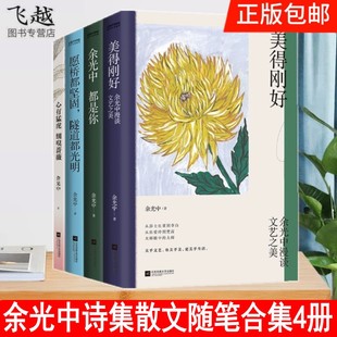 余光中文学精选4册经典套装余光中散文诗集随笔文艺评论合集 美得刚好 余光中都是你 余光中诗歌精选集 中国现当代随笔文学书籍