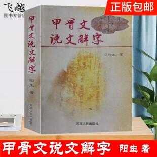 正版甲骨文说文解字 阳生著 实用甲骨文字典共解读2663个甲骨文字 徐中舒先生《甲骨文字典》基础上编写古籍工具书 河南人民出版社