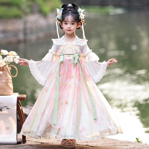 汉服女童2026新款春夏古风超仙小女孩唐装中国风儿童古装裙子春装