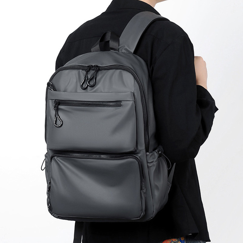 新款男士商务通勤电脑双肩包大容量休闲旅游短途旅行背包学生书包