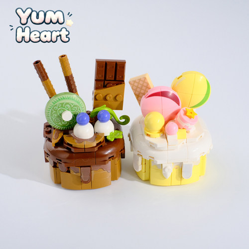 马卡龙巧克力生日蛋糕积木