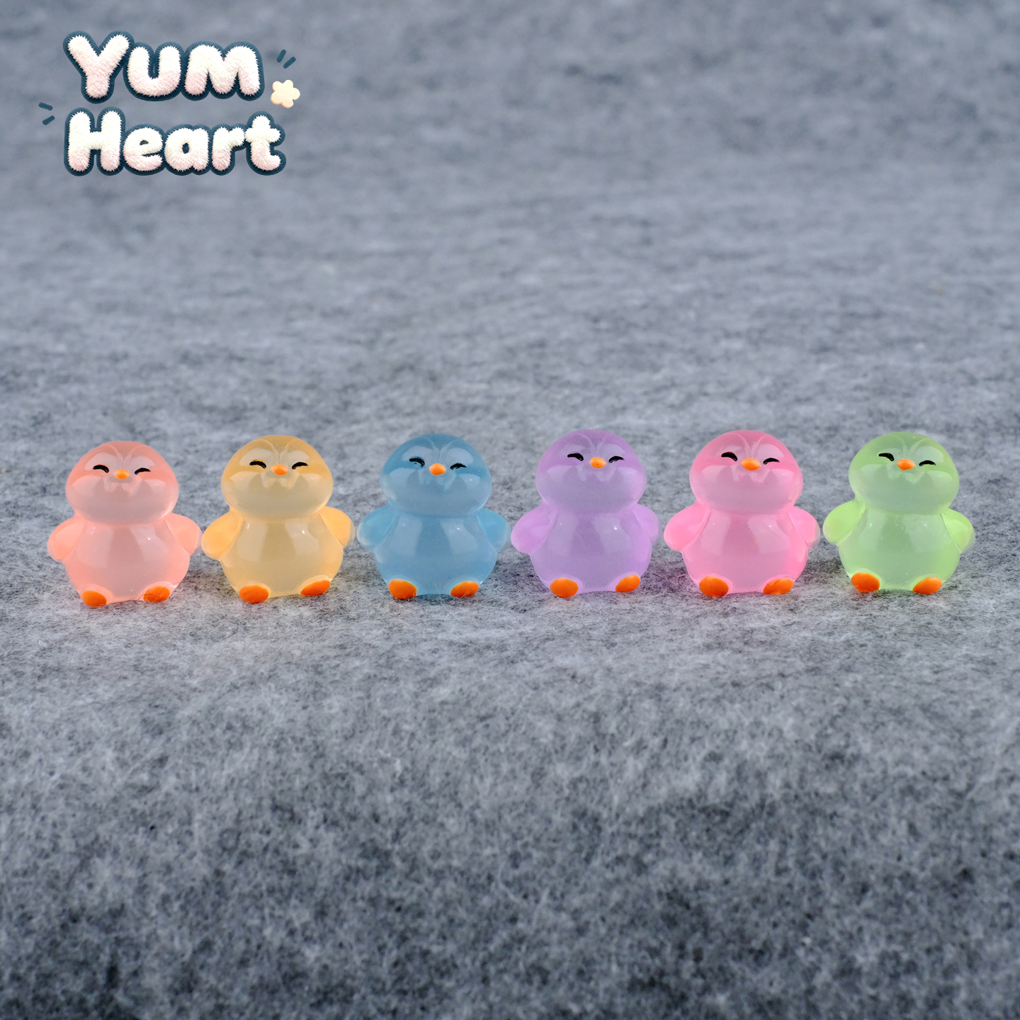 树脂夜光小鸭子桌面微景观DIY办公室显示器微缩装饰品迷你小摆件