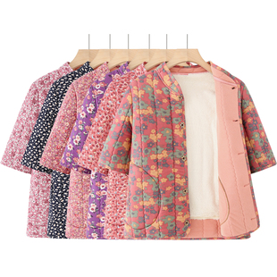 半袖 妈妈装 冬装 马甲中老年人女装 外套加厚加绒保暖小棉衣 秋冬新款