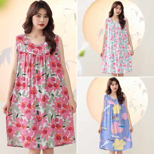 家居服纯棉绸大码外穿薄款夏季