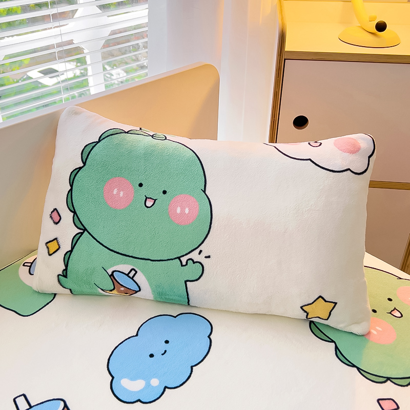 牛奶绒冬季加厚保暖儿童枕套