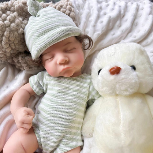 16英寸41CM实心硅胶重生娃娃仿真婴儿full silicone reborn doll