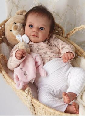 植入发搪胶娃娃19英寸高彩仿真婴儿洋娃娃跨境 Felicia 外贸蓝海