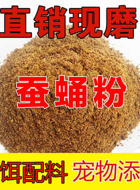 新鲜干蚕蛹粉鸟食虾粉纯正鱼饵料野钓鲤鱼鲫鱼底窝钓鱼专用高蛋白