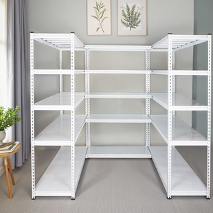 家用90度L型转角货架多层置物架货物架落地仓库储物架展示收纳架