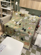 狗狗乐园卡通可爱家用毯子卧室房间床铺毯客厅沙发毯单人针织毯垫