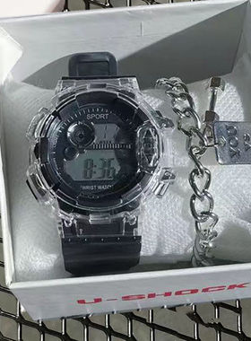 多功能手表女款学生党初高中生冰川白色少女ins高颜值运动电子表