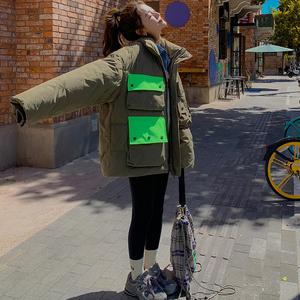 冬新款！！现货！90绒高品撞色工装羽绒服 D226P315K438图片