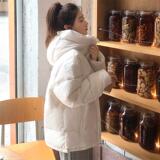 秋冬新款！连帽双拉链简约小白羽绒服庆后出货D206P160K248，女装羽绒服，两个王小姐