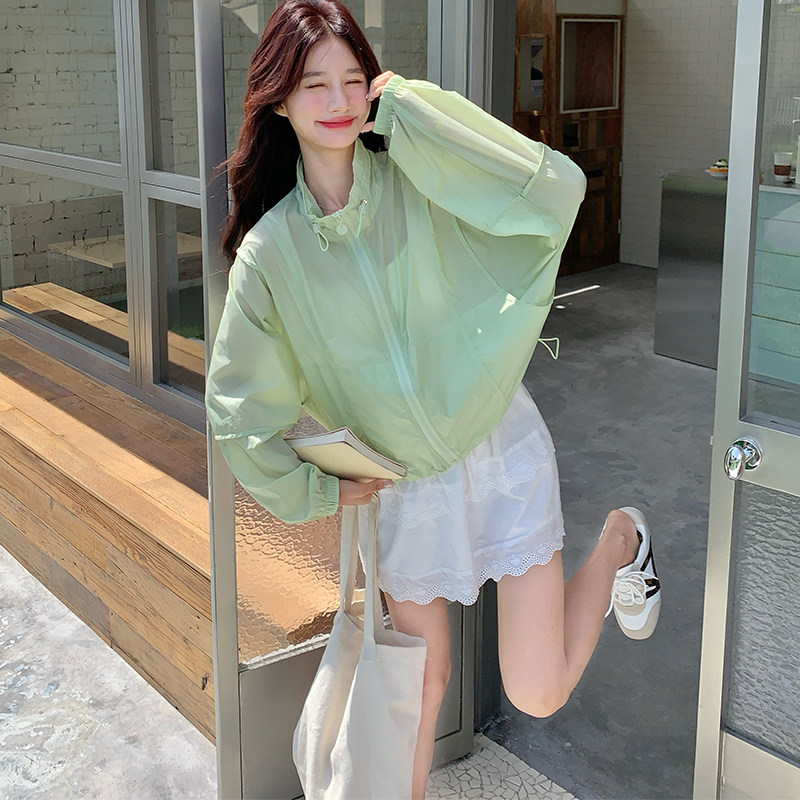 新款！三色立领防晒服C285P95K168，女装防晒衣，两个王小姐