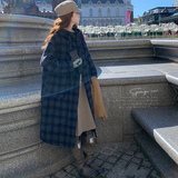 新品！现货学院风格子双面羊毛大衣100毛D353P275K398，女装毛呢外套，两个王小姐