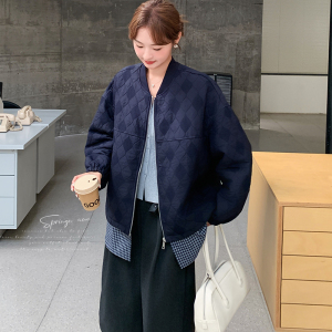新品！！现货 假两件长款压棉外套 Q195P165K258图片