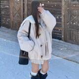 24冬新款现货！牛角扣羽绒内胆派克服D318P255K378，女装羊羔毛/颗粒绒，两个王小姐