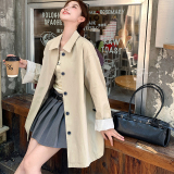 新款现货经典款中长款风衣Q186P165K268，女装风衣，两个王小姐