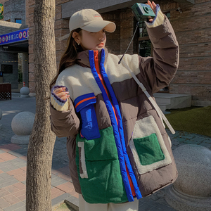 冬新！现货！90绒 多色拼接设计感羽绒服 D227P245K358图片