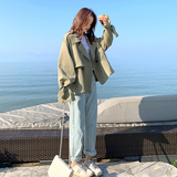 春季现货款！！雪纺质感小风衣C112P95K148，女装风衣，两个王小姐