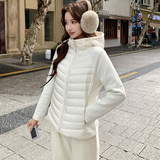 新款！现货弹力连帽90鹅绒服D358P230K328，女装羽绒服，两个王小姐