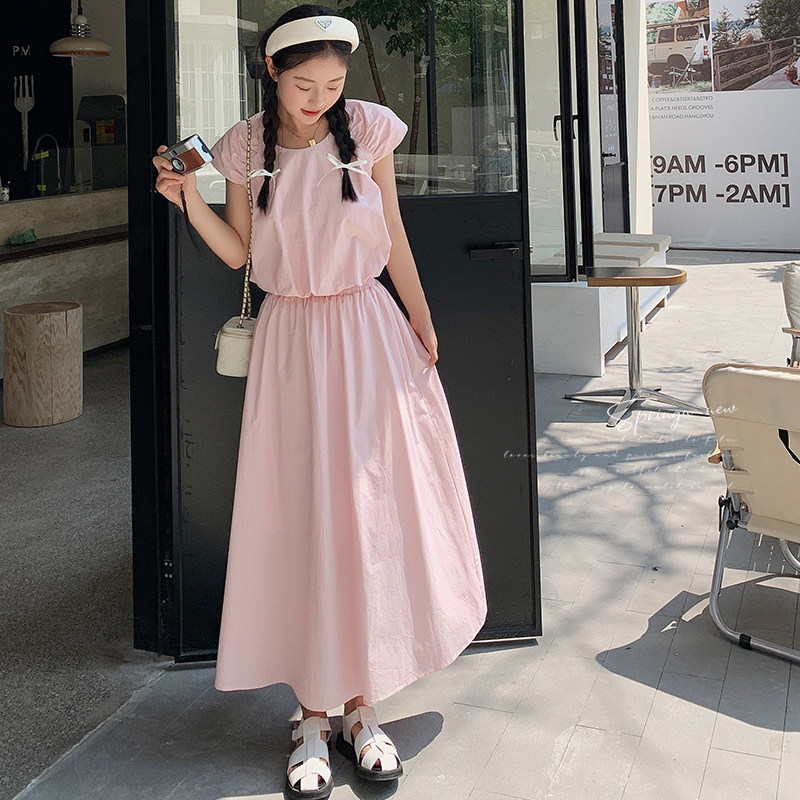 温柔风甜美小众松弛感上衣半身裙女夏季2024新款小个子,女装连衣裙,两个王小姐