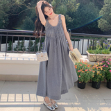 25春夏新款！现货小格子田园感连衣裙C256P130K188，女装连衣裙，两个王小姐