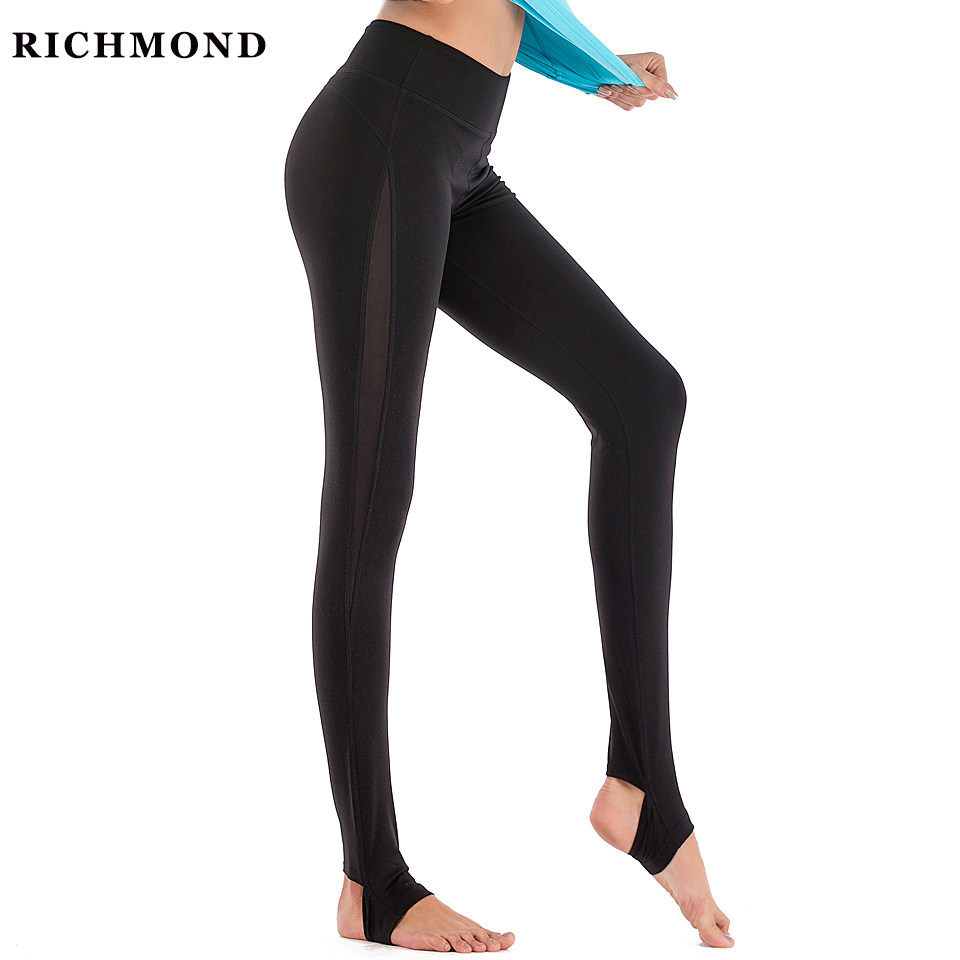 RICHMOND YOGA秋冬新款时尚拼接速干透气运动健身瑜伽踩脚裤8055