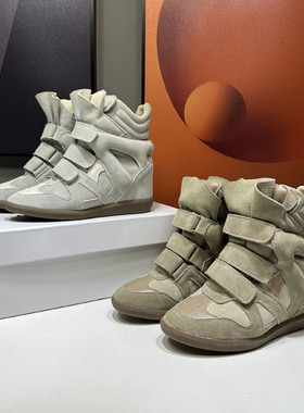 7CM真皮内增高帮女鞋2025秋冬新款欧美街头厚底短靴女休闲运动鞋