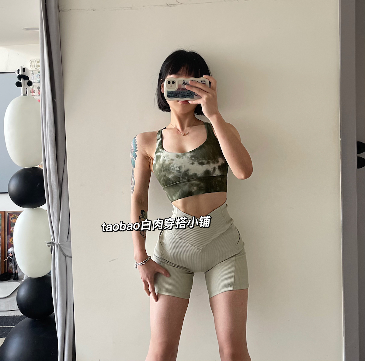 欧美瑜伽健身四分裤紧身超高腰