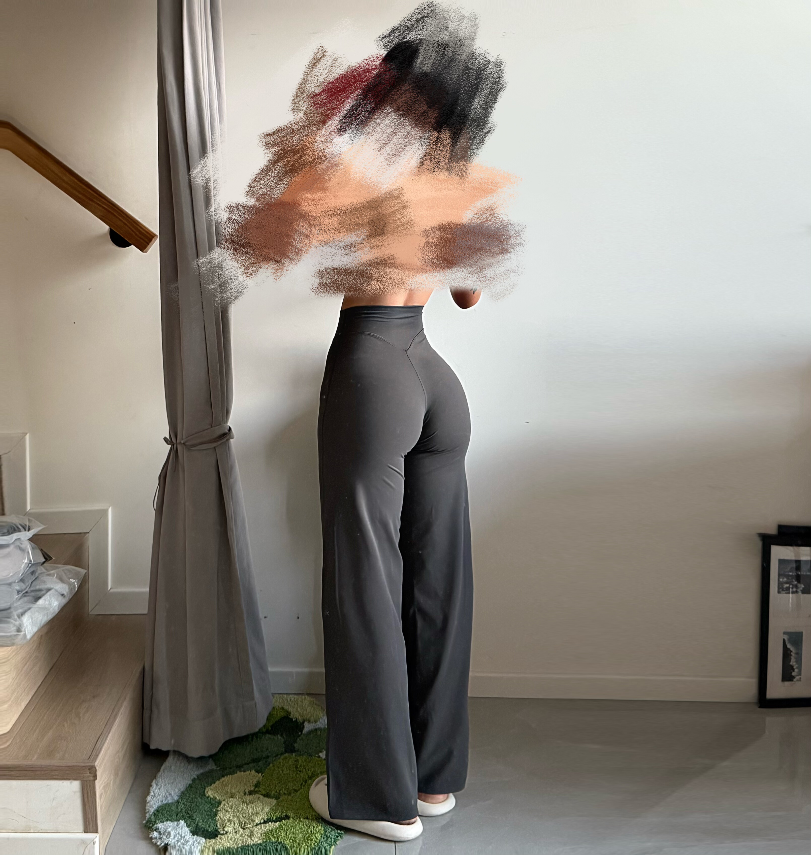 白肉小铺健身裤女高腰欧美显臀瑜伽运动紧身鲨鱼裤显瘦百搭直筒