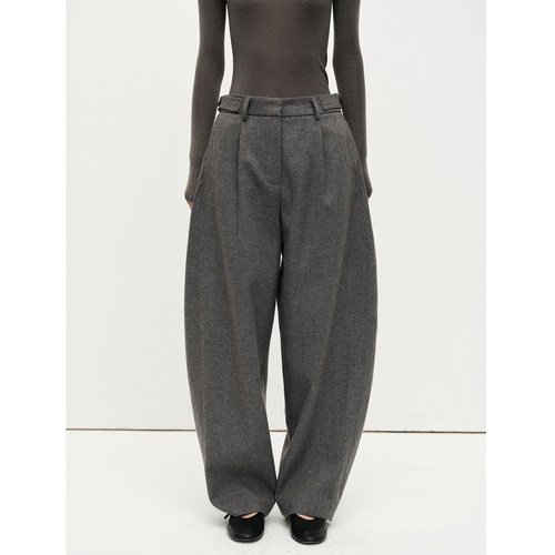 MHV ARCHIVE 羊毛混纺 女士萝卜廓形休闲长裤