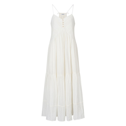 MHV ARCHIVE 夏日度假 拼接提花 双层防透 盖脚面 女士吊带连衣裙