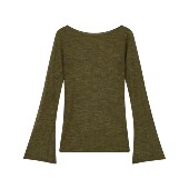 MHV ARCHIVE 马海毛混纺微透无缝卷边一字领