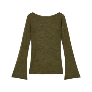 MHV 马海毛混纺微透无缝卷边一字领 ARCHIVE