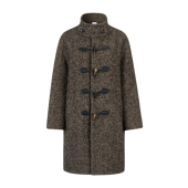 MHV 牛角扣宽松大衣外套 女士长款 ARCHIVE 色纺粗纺羊毛特种染