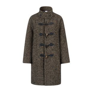 女士长款 色纺粗纺羊毛特种染 牛角扣宽松大衣外套 ARCHIVE MHV