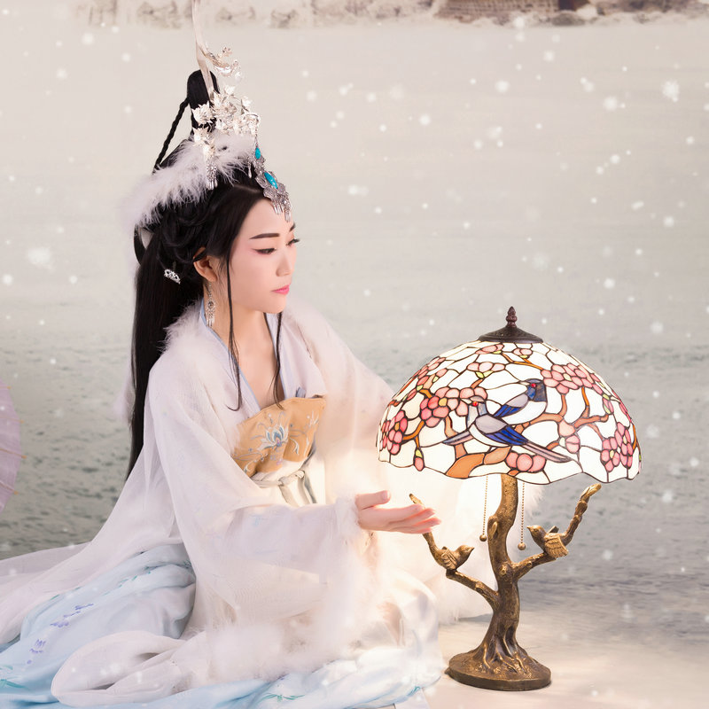 喜鹊梅花古典吉祥卧室装饰台灯