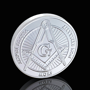 共济会银币创意男伴手礼情侣小玩意男朋友小礼物装饰硬币纪念品章