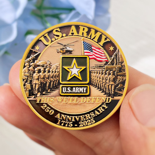 美国陆军250周年庆典纪念章定制