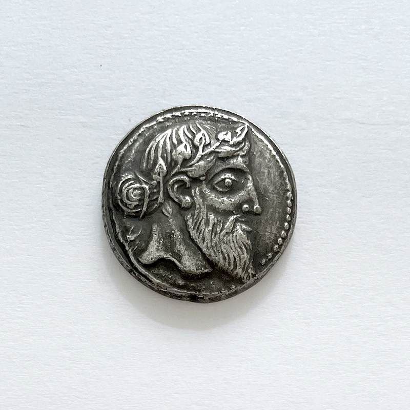 古希腊银币酒神复古吊坠项链圆形民族风饰品狄奥尼索斯创意硬币
