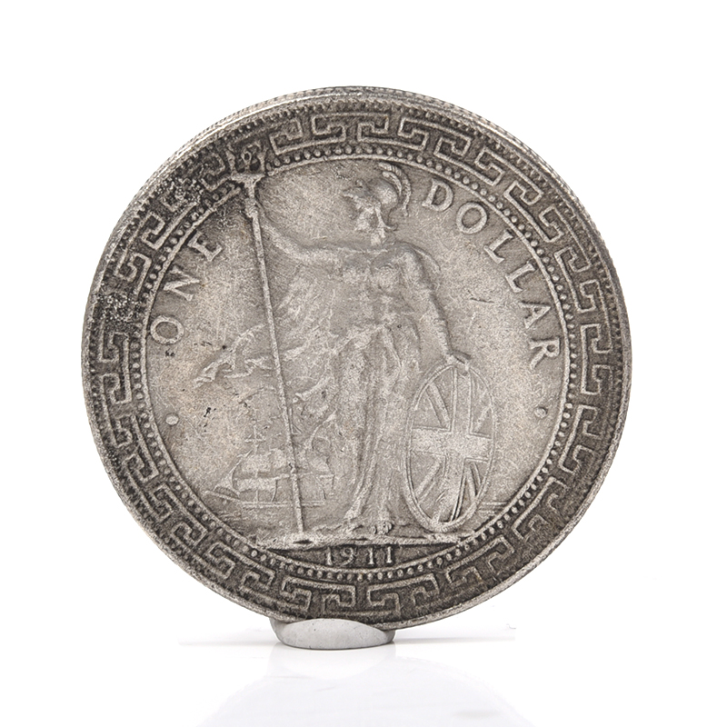 仿古1911藏文持叉武士复古银元民国大洋银币收藏创意仿古工艺品