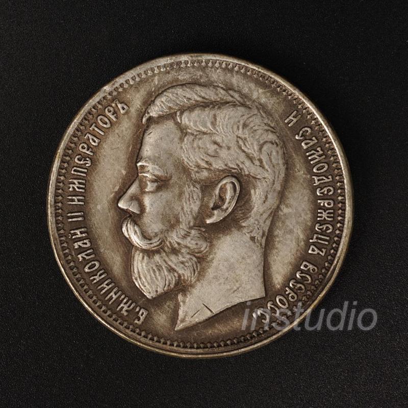 俄罗斯1896沙皇尼古拉二世仿古创意玩具硬币双头鹰欧式宫廷风复古