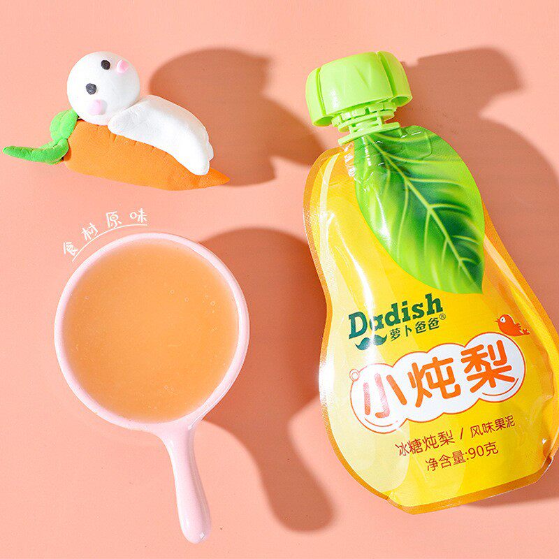 萝卜爸爸冰糖银耳小炖梨风味果泥小酸奶含乳饮料小山楂吸吸饮品