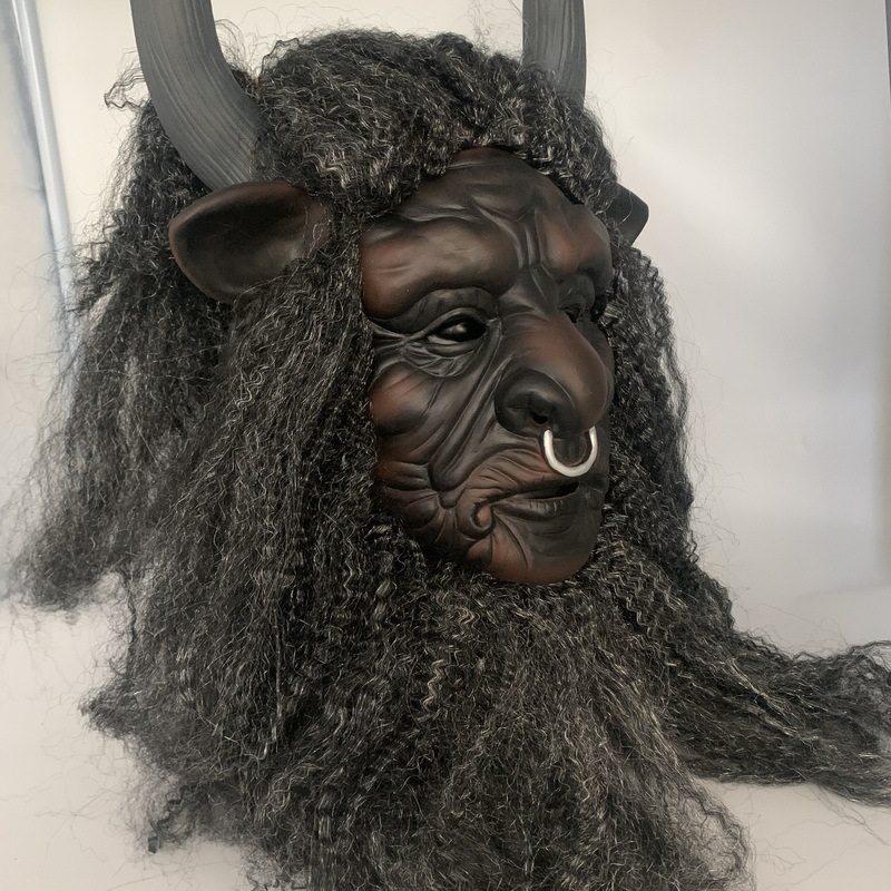 抖音2023款牛魔王面具万圣节搞笑cos大话西游记周星驰牛魔王头套