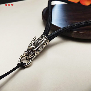 纯银手把件挂绳高端蜜蜡翡翠挂件绳把玩件绳子腕绳高级弹弓失手绳